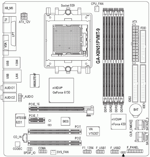 Gigabyte K8N51PVMT-9